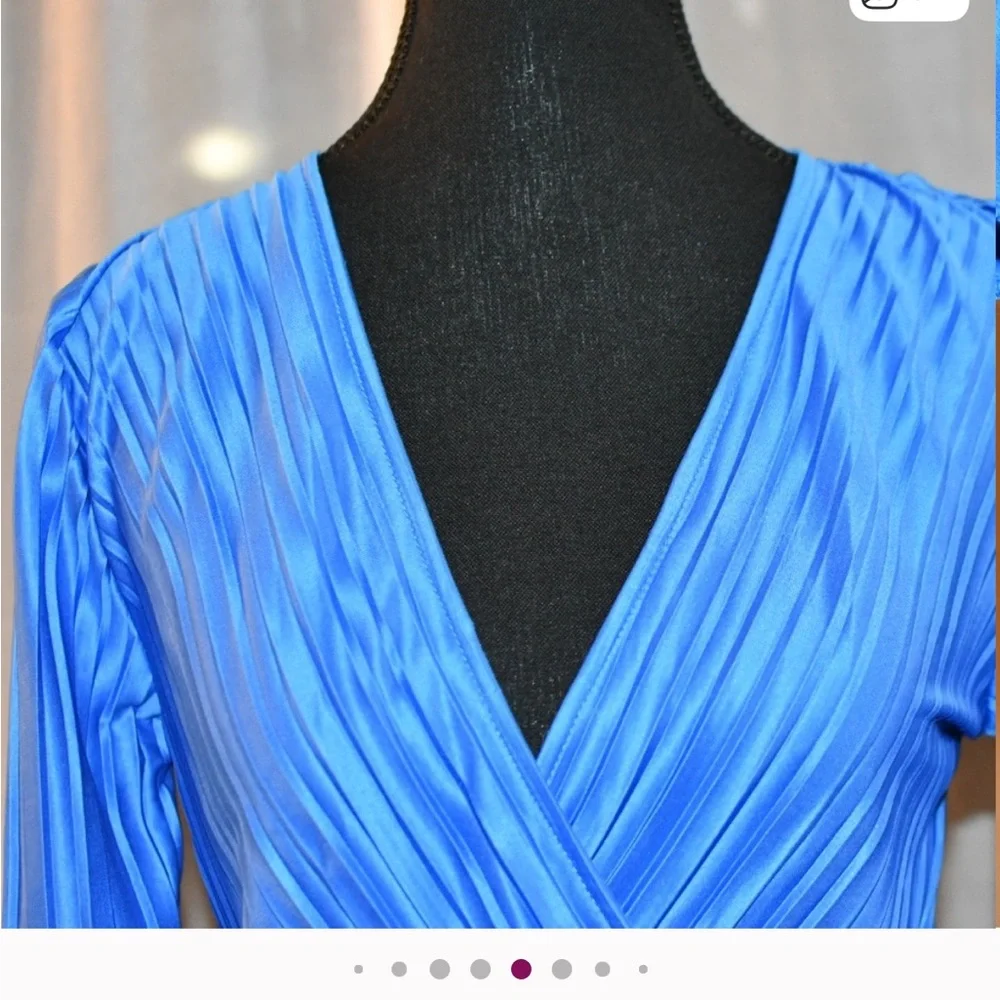 DKNY Women's Vibrant Blue Midi Dress - Picture 6 of 12